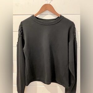 Black Sweatshirt with Lace Shoulders – X-Company size M